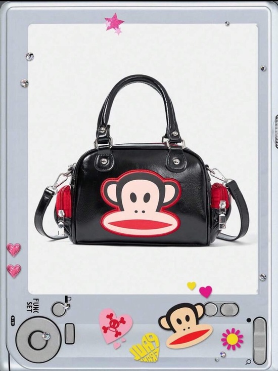 NWOT Paul Frank Patent Leather handbag with a crossbody strap - Picture 1 of 9